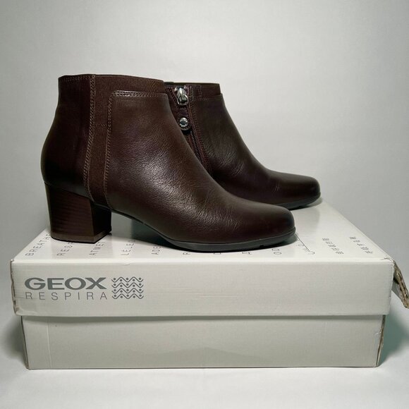 Geox Shoes - NWOT Geox Respira Leather Ankle Boots — D Annya M. A - Nappa D745VA